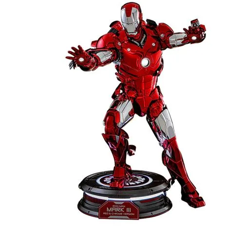 Hot Toys Hot Toys MMS744 Iron Man Mark III Red &amp; Chrome action figure — product photo