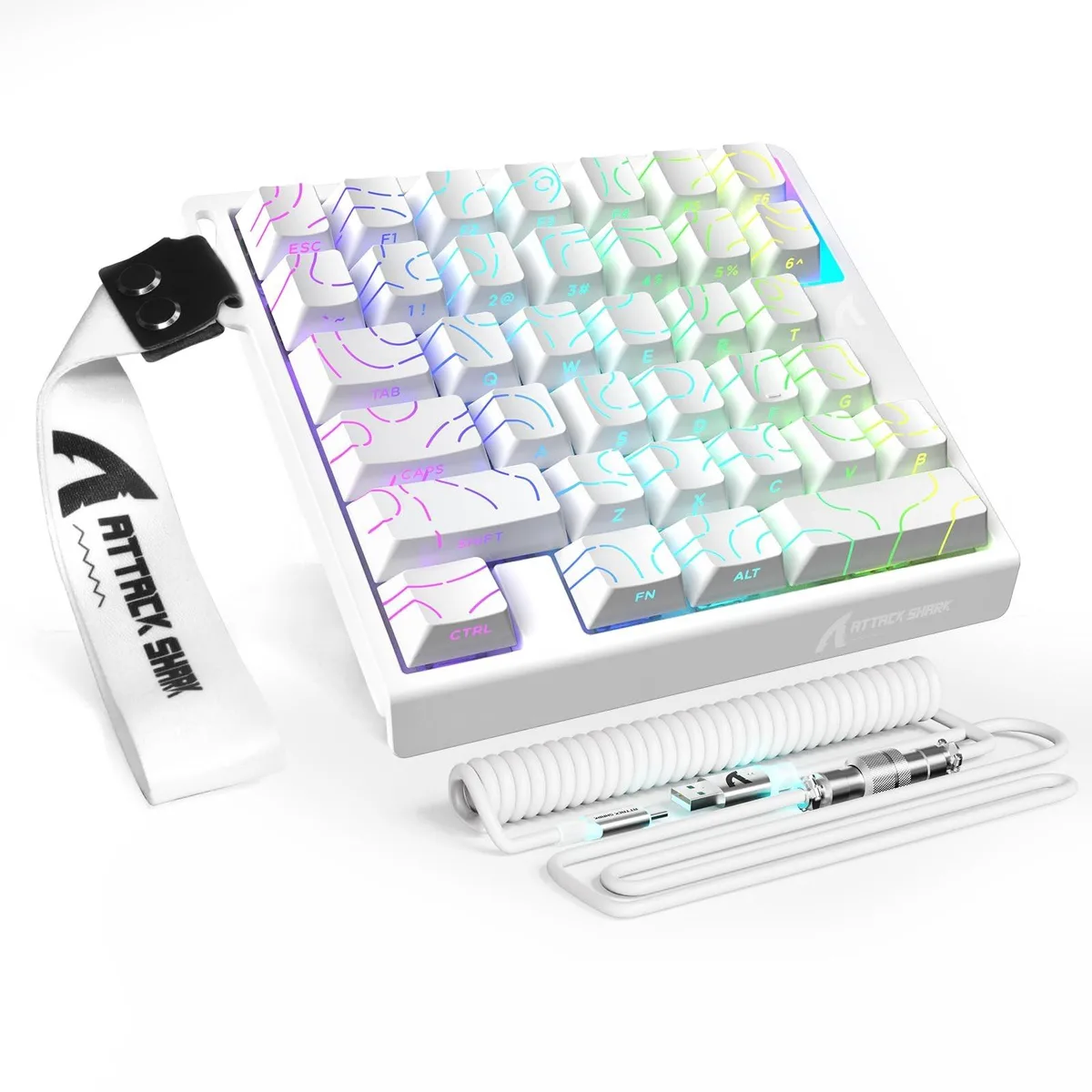 Attack Shark Attack Shark M36 HE One-Handed Magnetic Switch Keyboard 36 Keys Wired White Contour — product photo