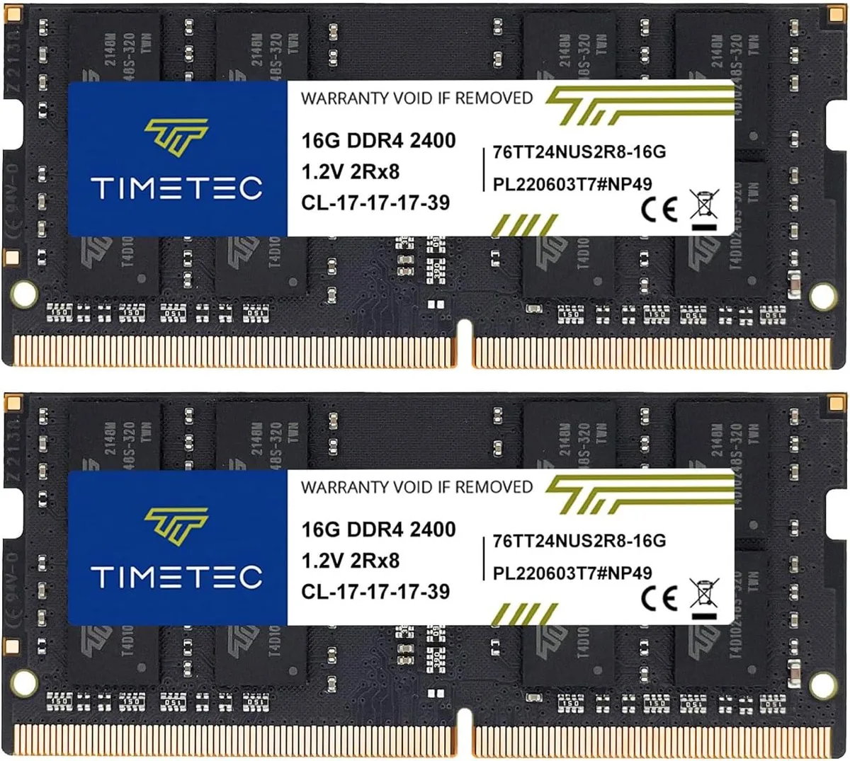 Timetec Timetec 32GB Kit (2x16GB) DDR4 2400MHz CL17 1.2V 260-Pin SODIMM Laptop RAM — product photo