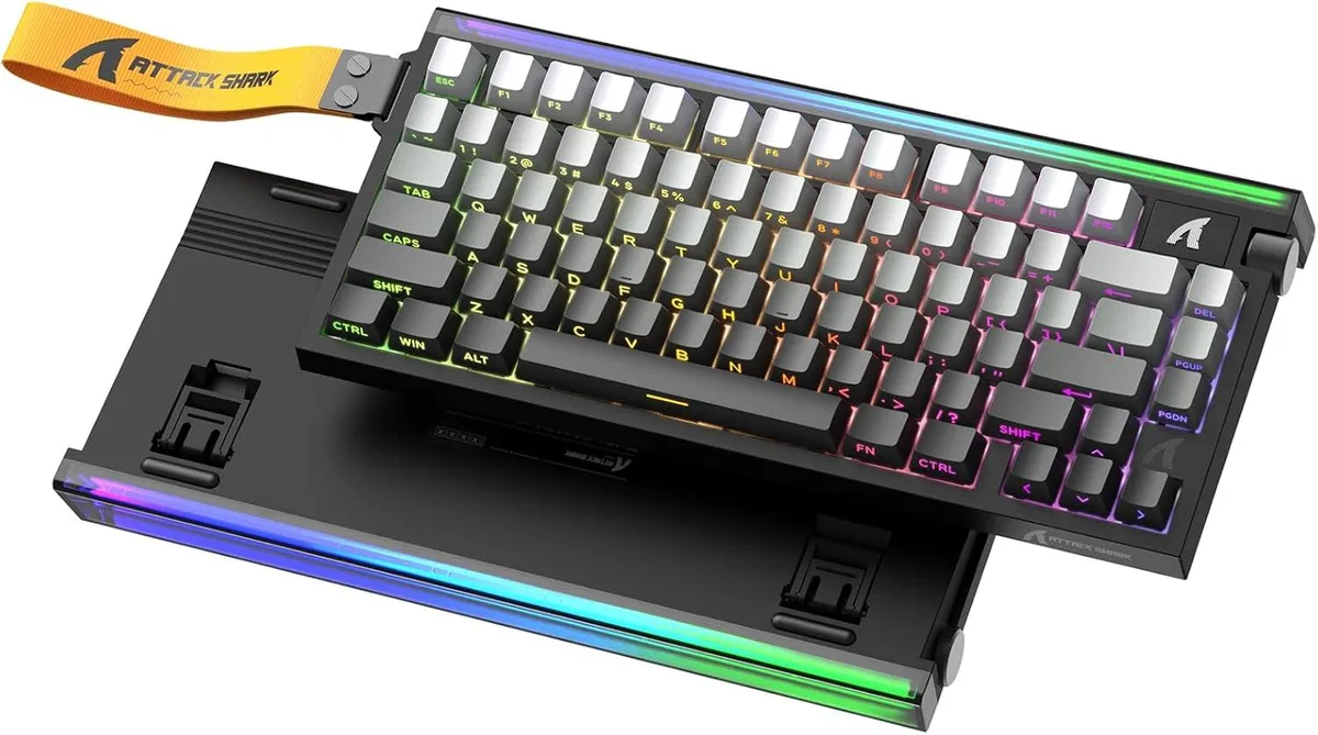 usbroway usbroway ATTACK SHARK R85HE 75% Hall Effect Rapid Trigger Gaming Keyboard (Moonlight) — product photo