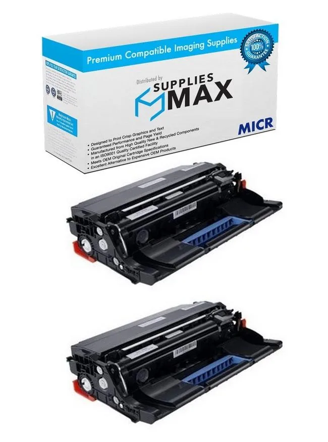 SuppliesMax SuppliesMax MICR Imaging Drum 2-pack 60000 pages Lexmark 50F0ZA0_2PK-MICR — product photo
