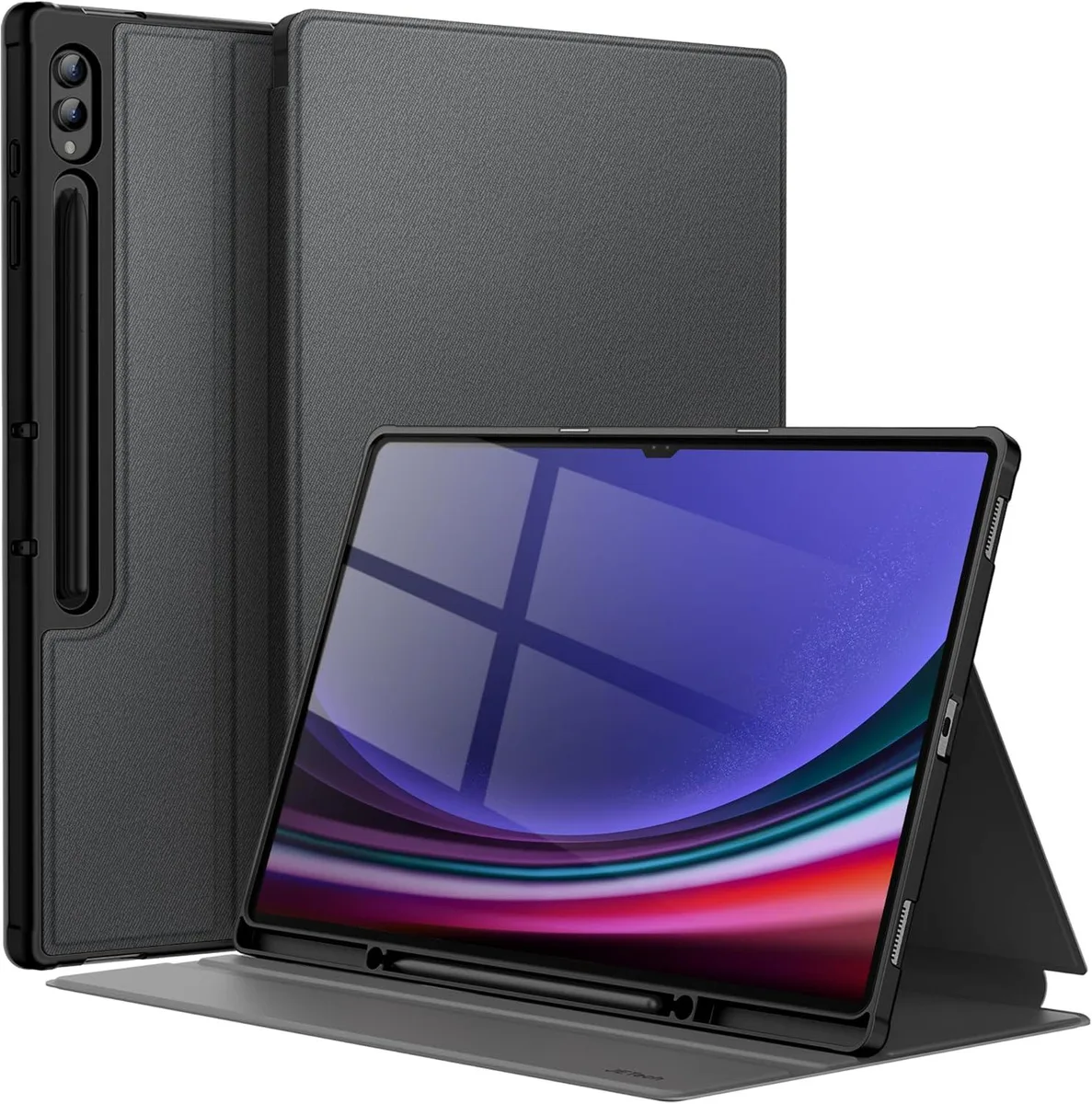 Kootion Kootion Galaxy Tab S10 Ultra S9 Ultra 14.6-Inch Folio Case (Black) — product photo