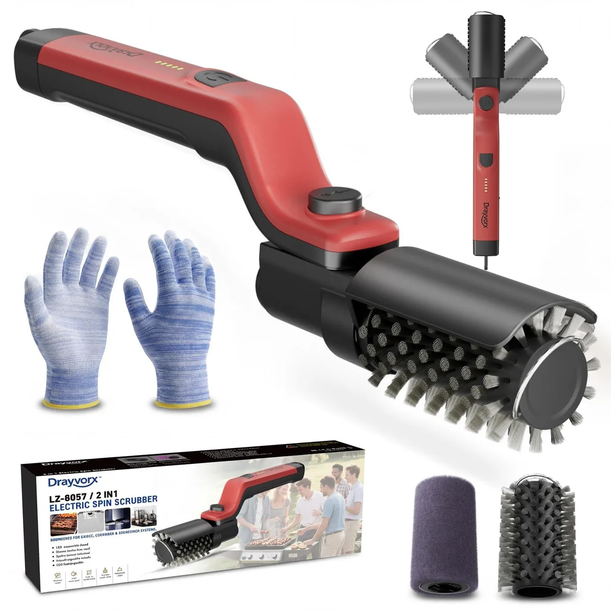  Metra Electric Grill Brush 20kg Torque 3-Speed Black — product photo