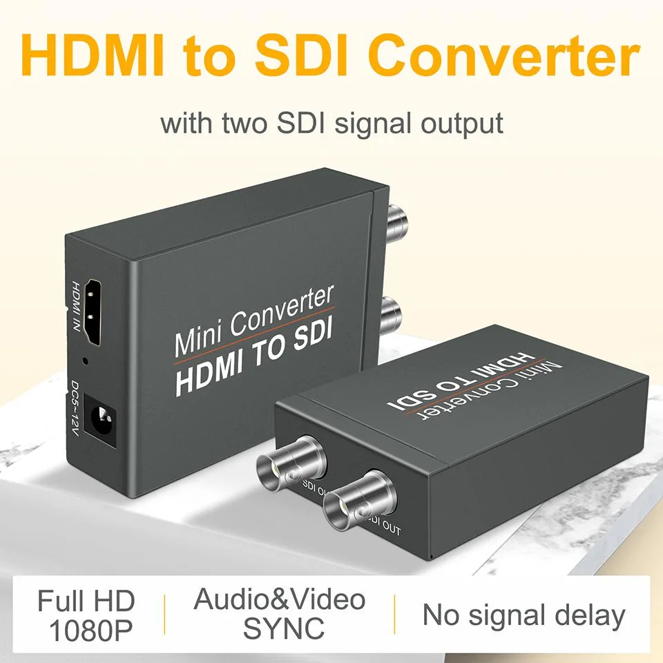 Jansicotek Jansicotek HDMI2SDI HDMI to SDI Converter 1 In 2 Out 1080p Black — product photo
