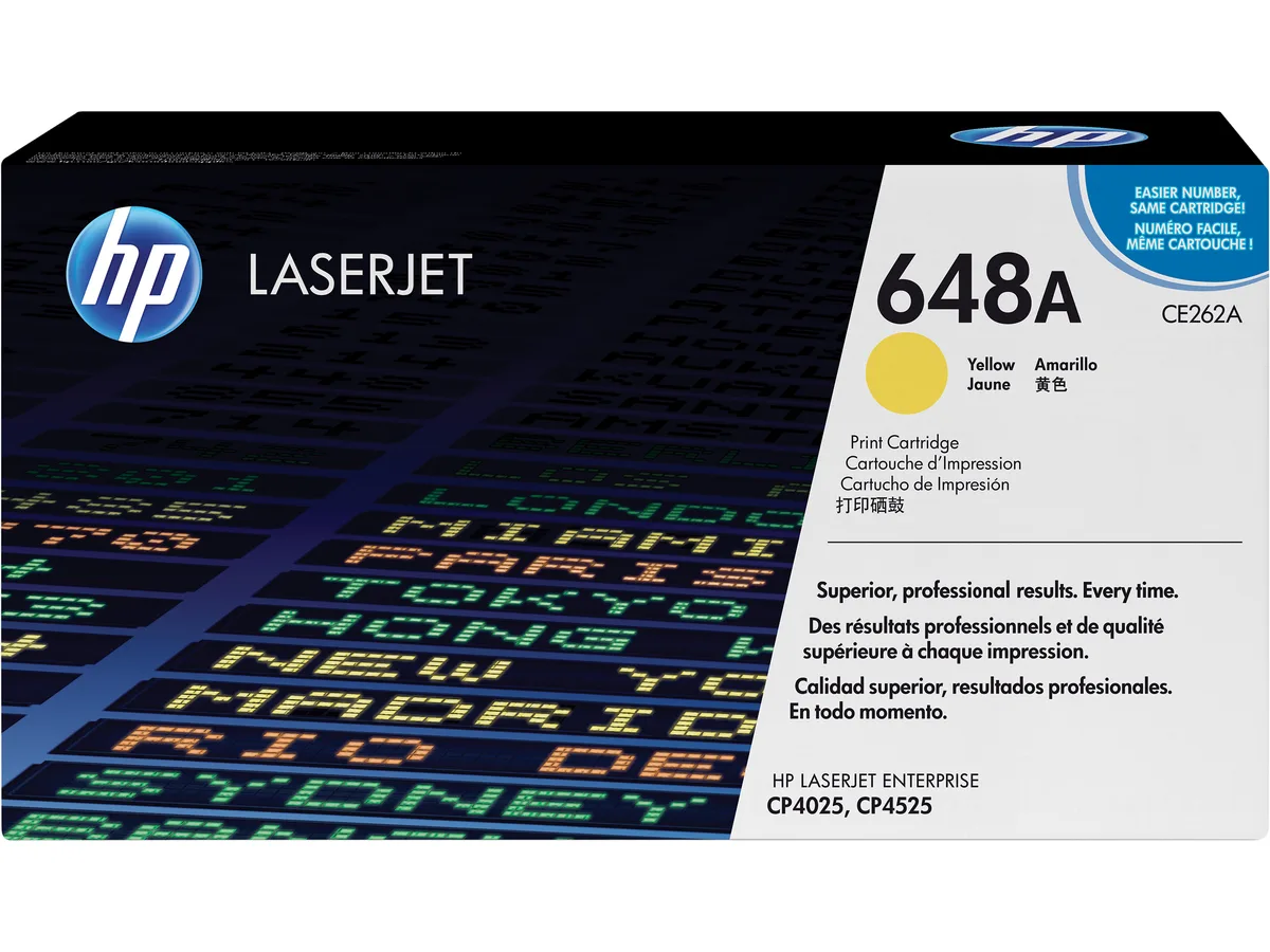 HP HP CE262A (648A) Yellow Toner Cartridge Single Pack 11000 Pages — product photo