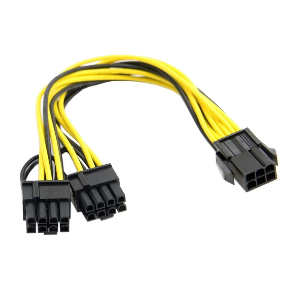 BUCIER BUCIER PW-185-XY 6Pin Male to Dual 8Pin Female PCIe Power Cable — product photo