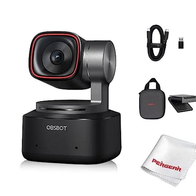 OBSBOT OBSBOT Tiny 2 4K Webcam 1/1.5" CMOS USB 3.0 with Cleaning Cloth — product photo
