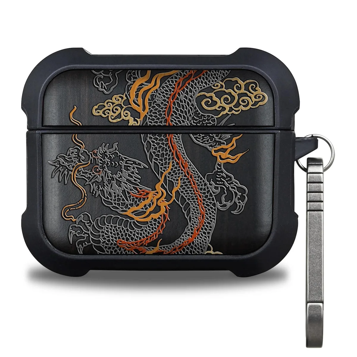 Batianda Batianda Imperial Dragon wooden AirPods Pro case 2 in 1 accessory — product photo