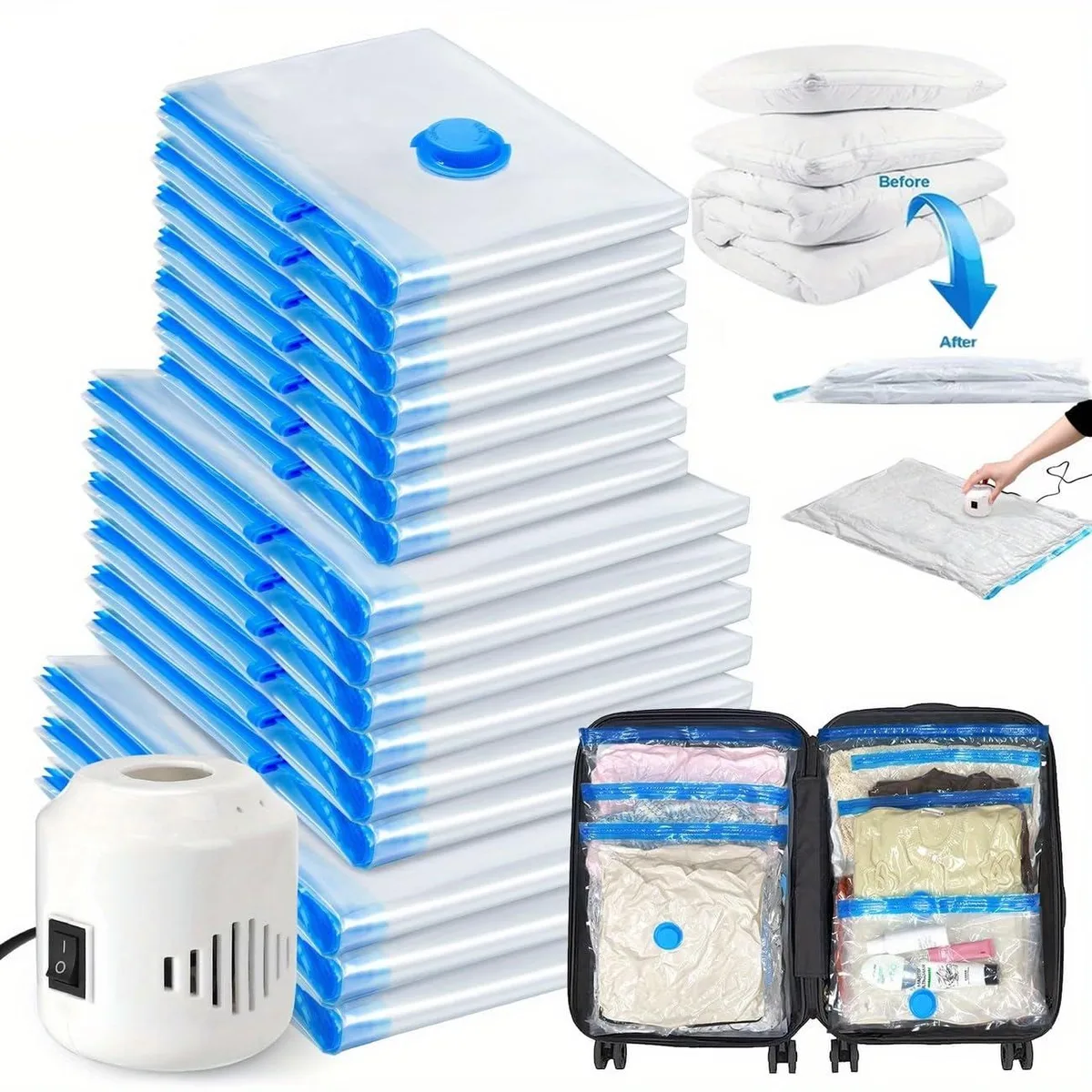  MoonFlame MI-Vacuum-Bags 16pcs Vacuum Bags with Pump — product photo