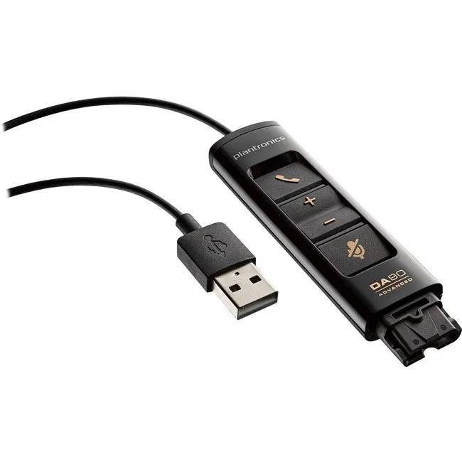 Black USB audio processor cable with connector, model 201853-01