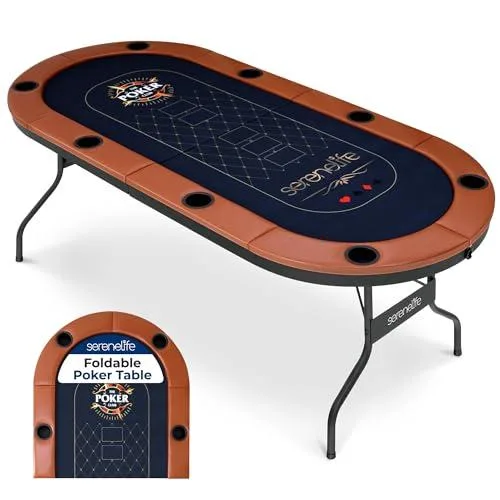 Pyle Pyle 6ft Foldable Poker Game Table 71.65x32.28x29.13 Inch — product photo