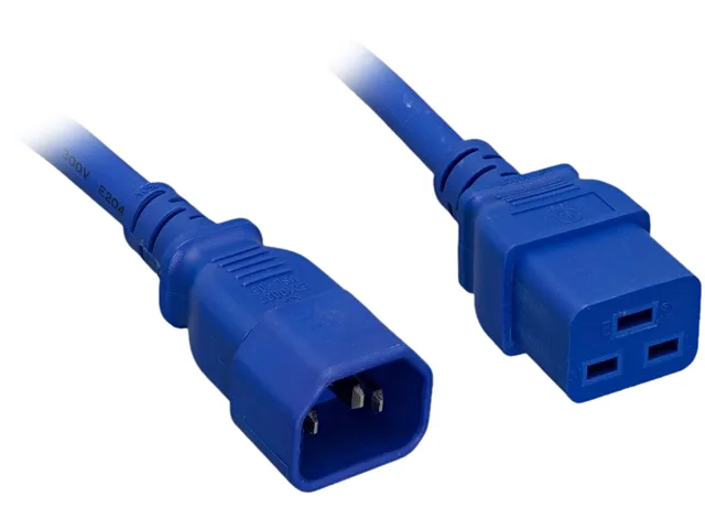 Nippon Labs Nippon Labs 30P-10W1-1419-10-BU C14 to C19 14 AWG 10 ft Blue computer power cord — product photo
