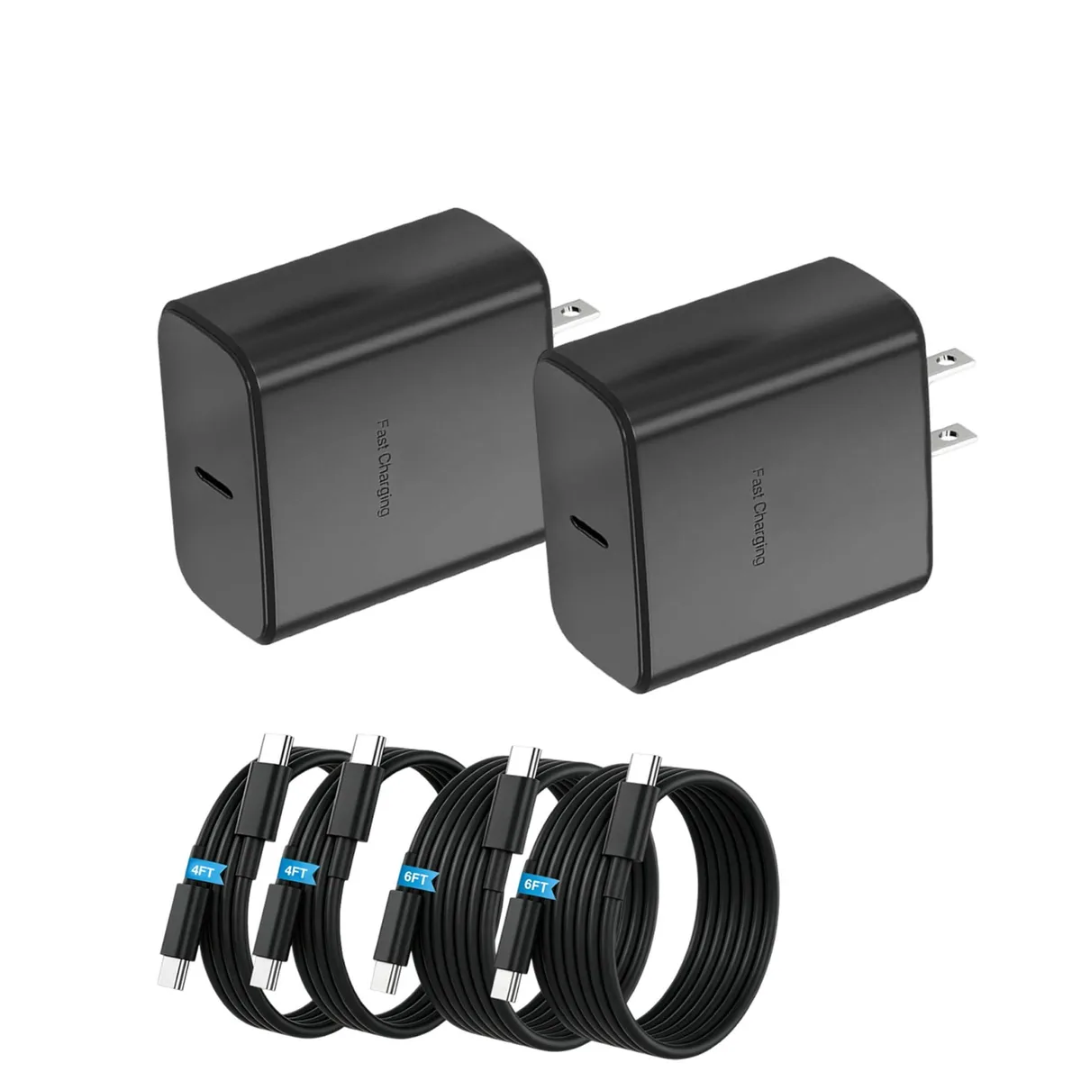Compact black USB-C wall charger with single port