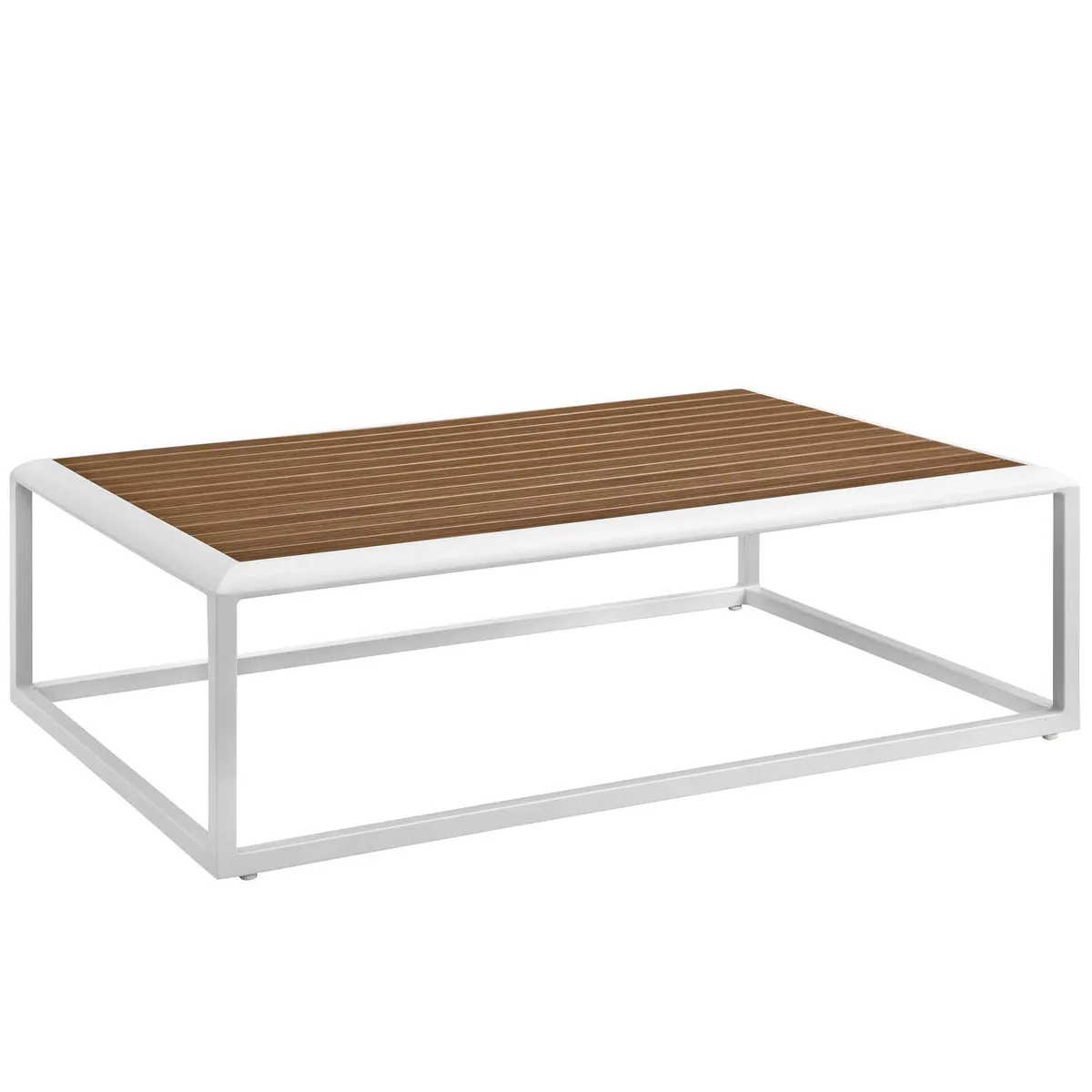 Modway Furniture Modway Furniture Stance Coffee Table White Natural 45W 31.5D 13.5H — product photo
