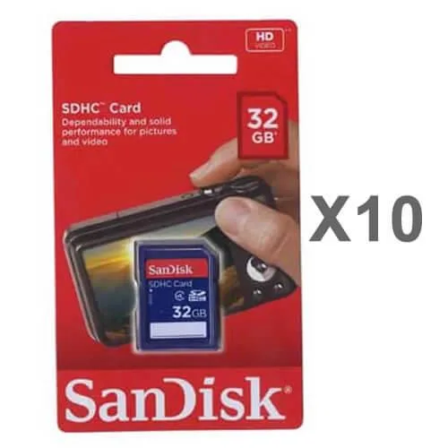 SanDisk SanDisk 32GB SDHC Class 4 Memory Card (10 Pack) — product photo