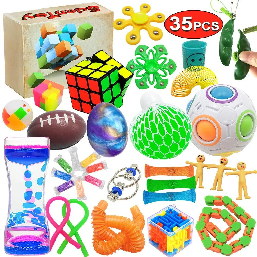 Scientoy Fidget Toy Set 35 Pcs 18 Kinds Gift Box — product photo
