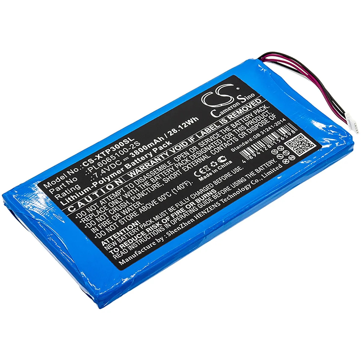 Cameron & Co Cameron & Co DS-CS-XTP300SL 3800mAh Li-Polymer standard battery — product photo