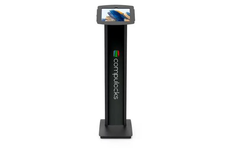 Compulocks Brands, Inc. Compulocks Galaxy Tab A8 10.5" Space Enclosure Brandable Floor Stand Black tablet accessory — product photo