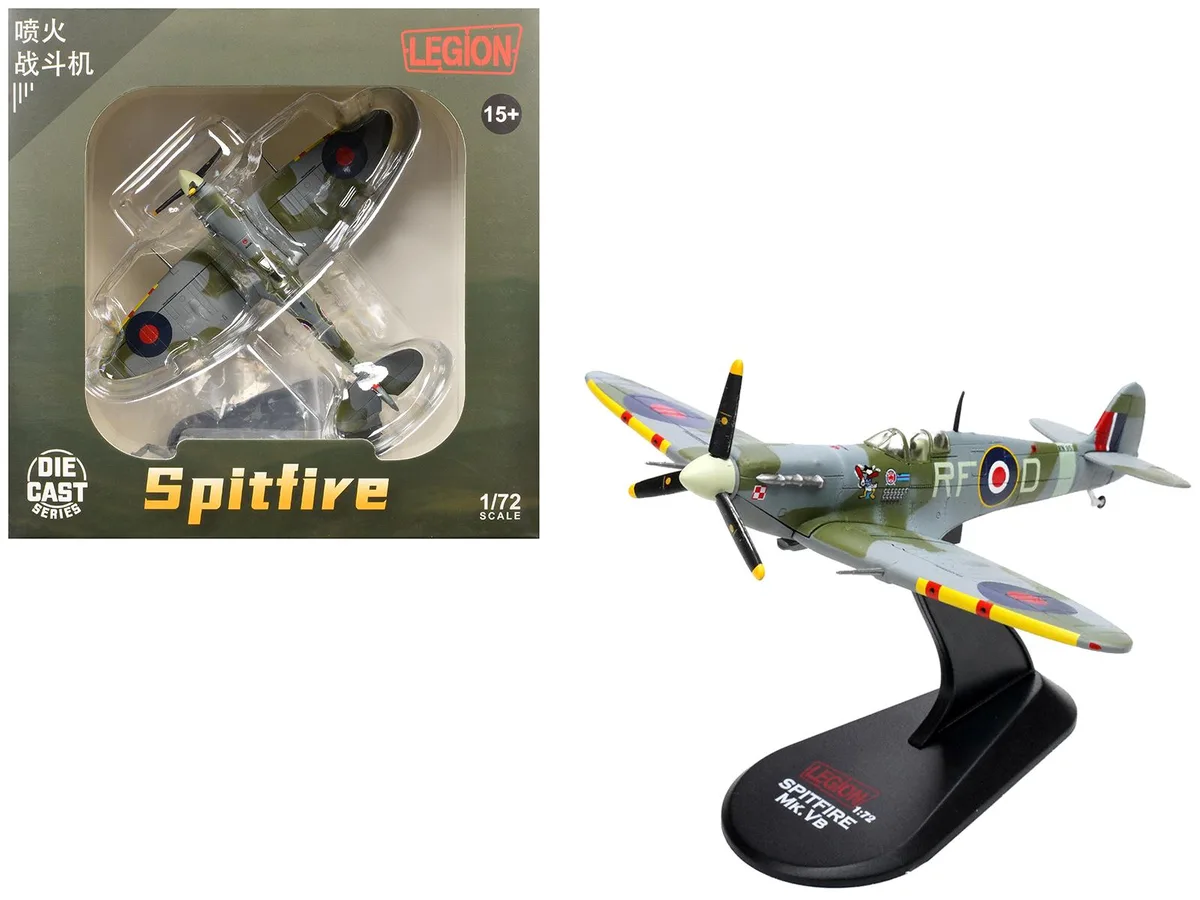 Legion Supplies Legion Supplies Supermarine Spitfire Mk Vb No. 303 Polish Kosciuszko Squadron 1/72 Diecast Model — product photo