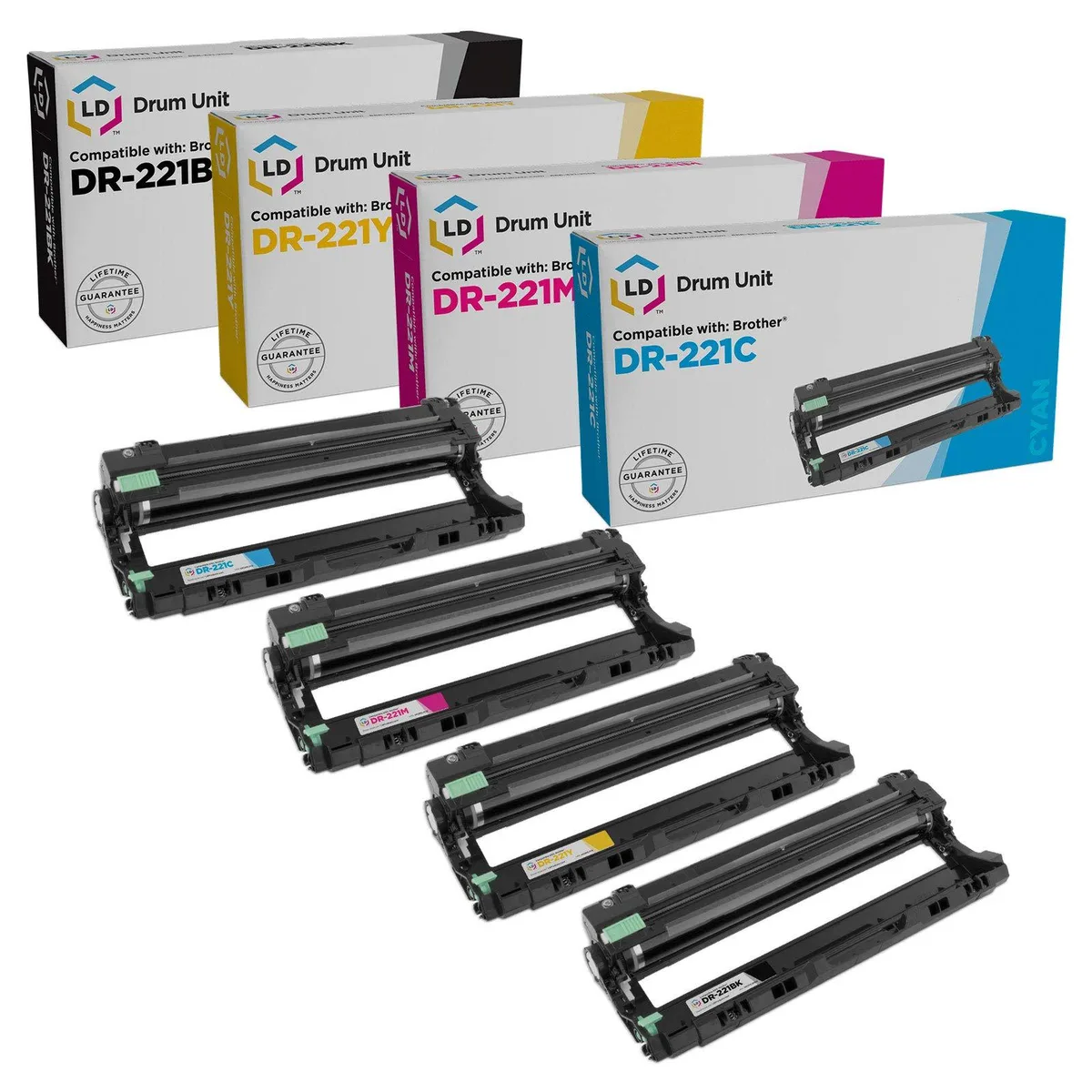 LD Products LD Products DR221 Drum Unit 4-Pack Black Cyan Magenta Yellow — product photo