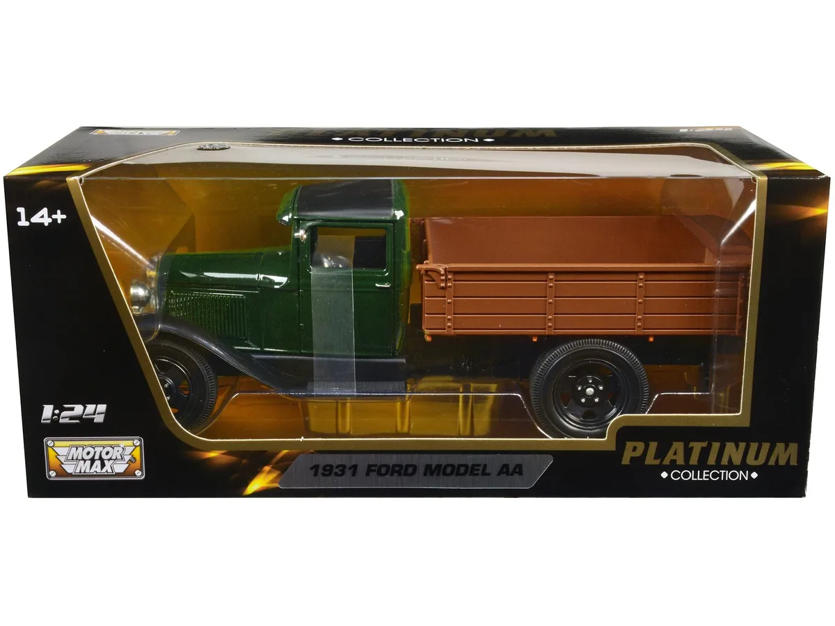 MOTORMAX MOTORMAX 1931 Ford Model AA Pickup Truck 1/24 Dark Green Black Platinum Collection — product photo