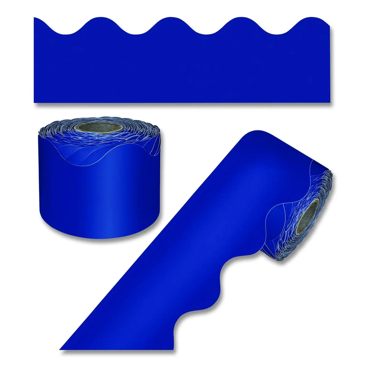 Carson-Dellosa Publishing Carson-Dellosa Publishing Rolled Scalloped Border Navy 2.25" x 65 ft 108469 — product photo