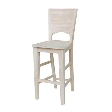 International Concepts International Concepts S-483 Solid Wood Barstool Unfinished 18W 21D 47H 30H Seat 225lb — product photo