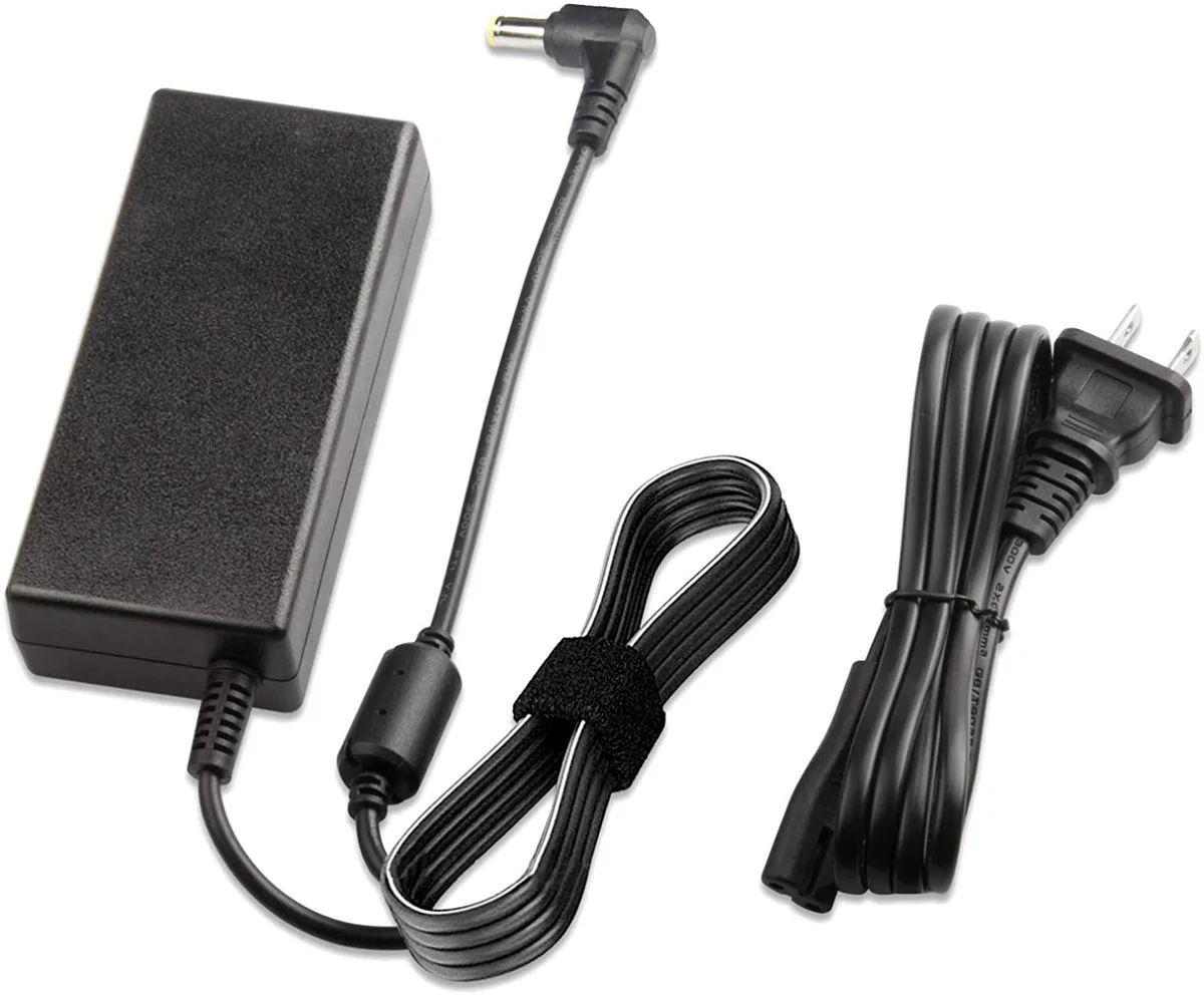 Black rectangular AC adapter with 5.5mm barrel connector