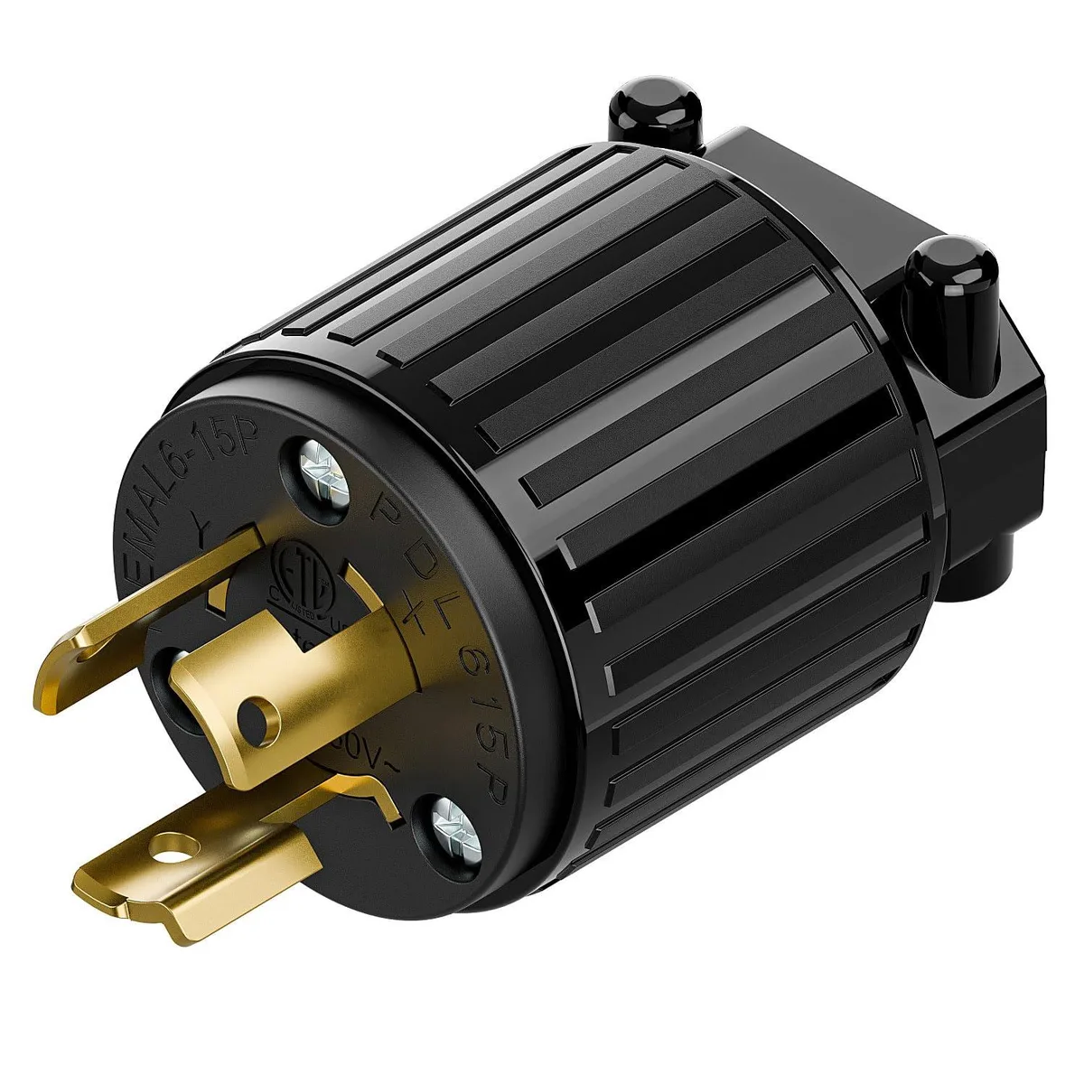 LORDWORLD LORDWORLD NEMA L6-15P Twist Lock Male Plug 15A 250V Black — product photo