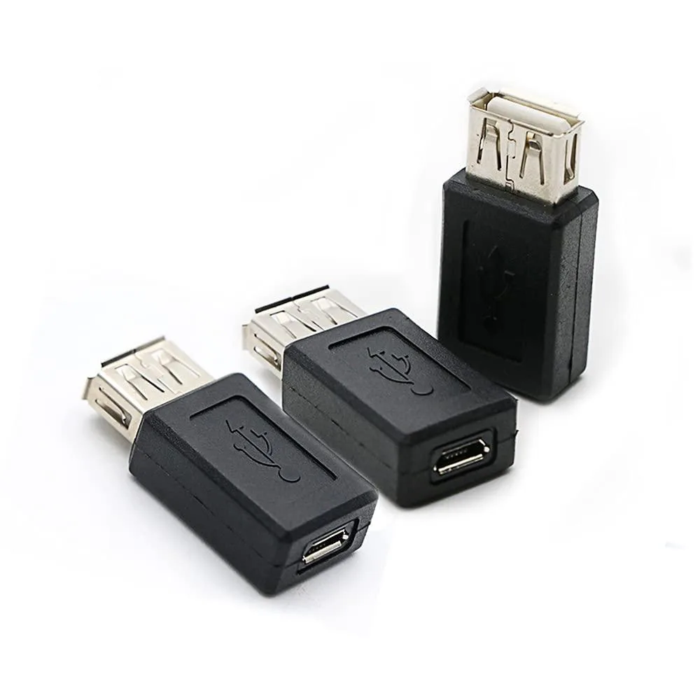BUCIER BUCIER USB 2.0 A Female to Micro Female Adapter Converter 3 Pack — product photo