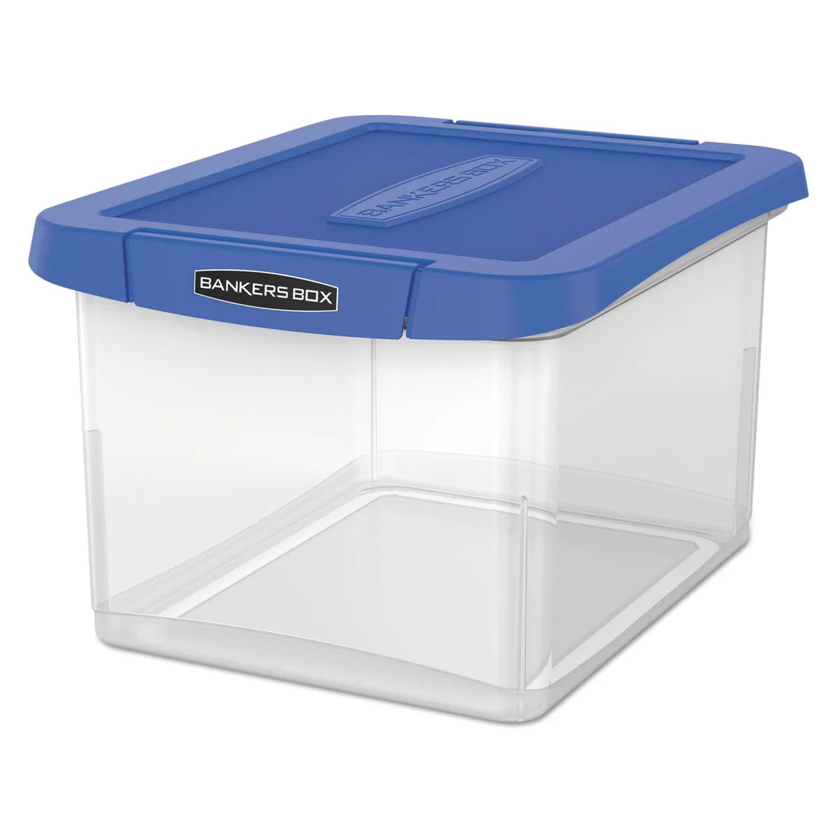 FELLOWES FELLOWES Bankers Box Heavy Duty Plastic File Storage 10 x 14 x 17 Clear 86201 — product photo