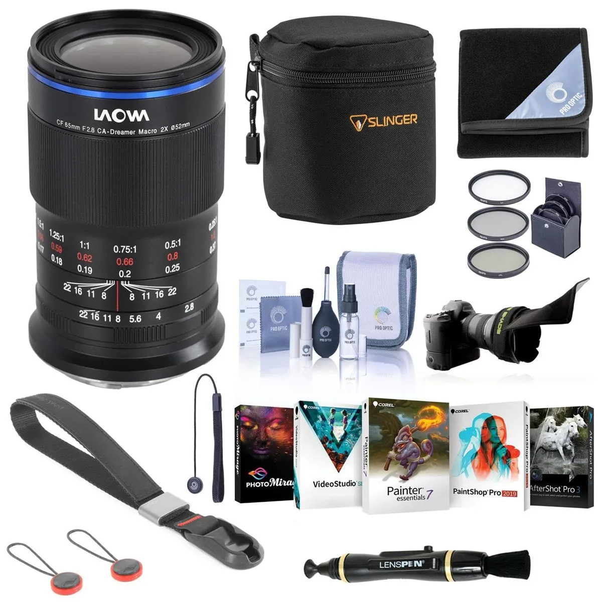Venus Optics Venus Optics Laowa 65mm f/2.8 2X Ultra Macro APO Lens for Sony E, Bundle with ProOptic 52mm Filter Kit — product photo