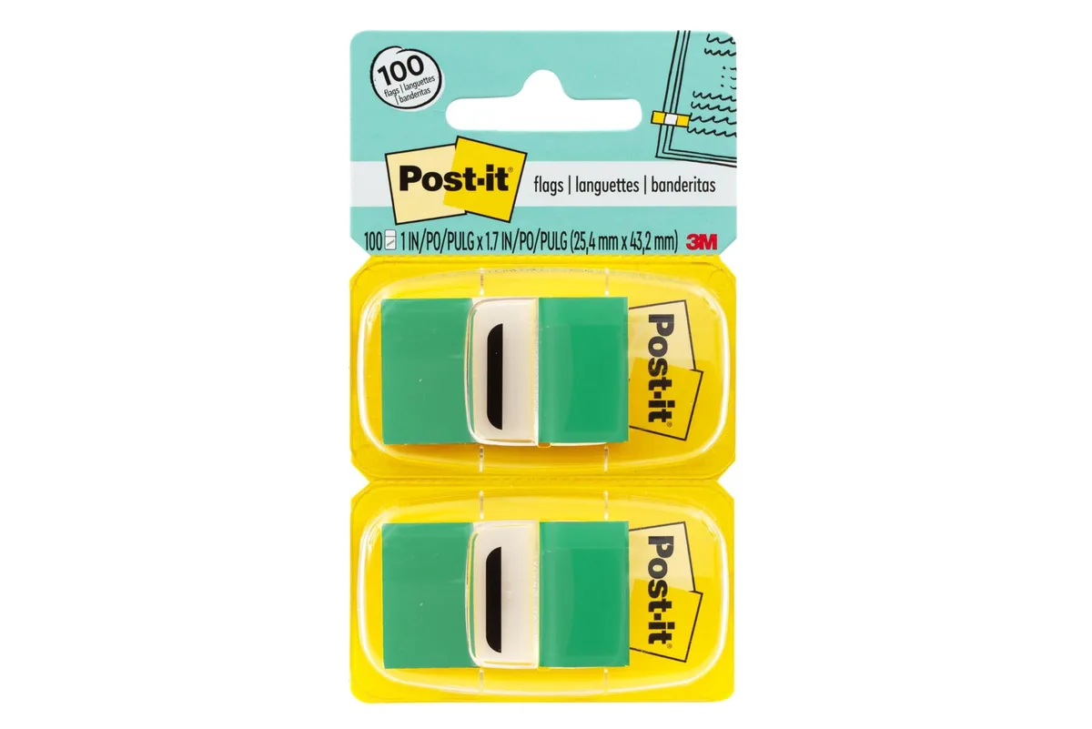 Twelve green flag dispensers in a value pack