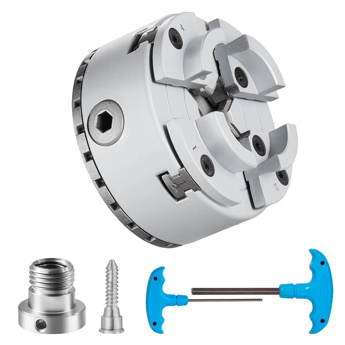 VEVOR VEVOR KP96 4-Jaw 3.75" Lathe Chuck, Self-Centering — product photo