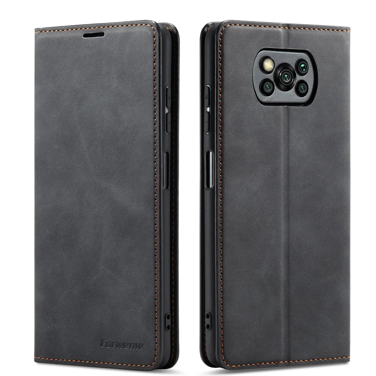 BONAEVER BONAEVER Flip Wallet Case for Xiaomi Poco X3 NFC / Pro Black — product photo