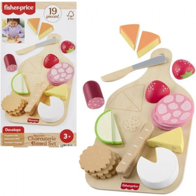Fisher-Price Fisher-Price JHF09 19-piece Wooden Charcuterie Board Dress-Up Set — product photo