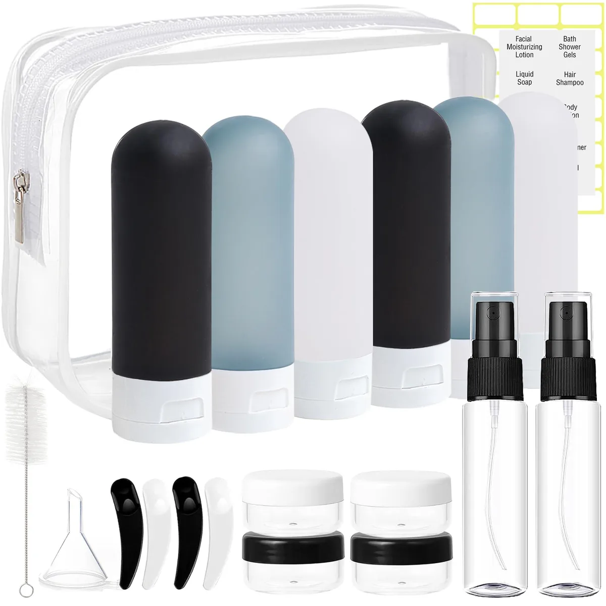  DEWSENSI 20-Piece Travel Bottles Set Applicators — product photo