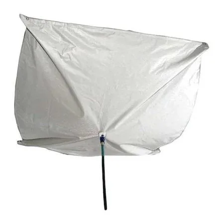 Translucent square leak diverter tarp with corner straps