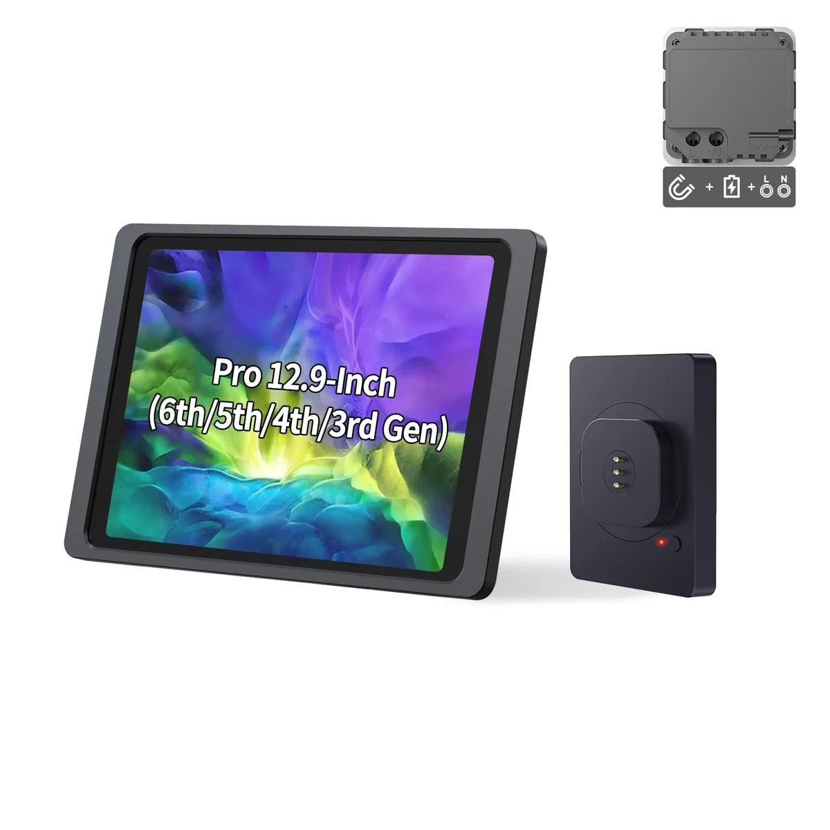 EMONITA EMONITA AC Magnetic iPad Wall Mount 12.9" 18W 360° Black — product photo