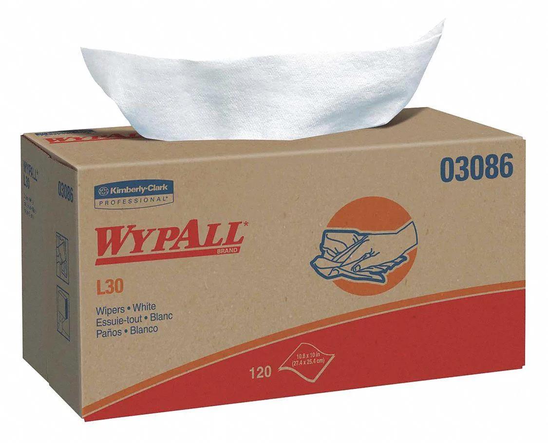 Kimberly-Clark Professional Kimberly-Clark Professional 03086 Wypall L30 DRC Cleaning Wipes 120 Ct White — product photo