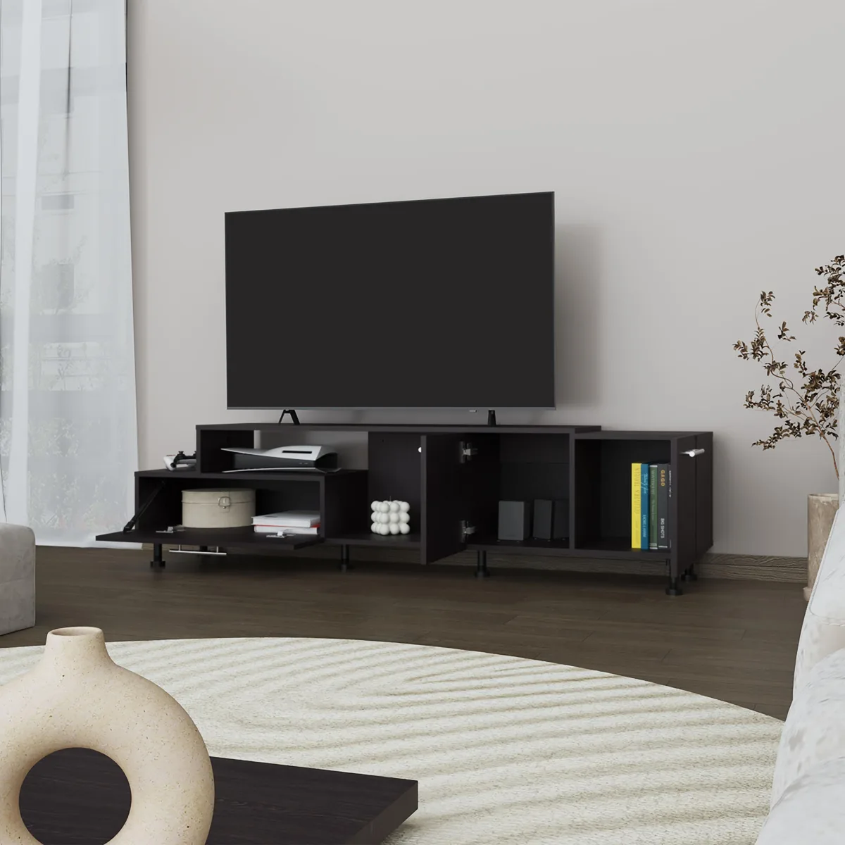 tuphen tuphen Benedict TV Stand Black Home Entertainment — product photo