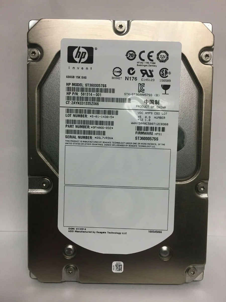 HP HP ST3600057SS 600GB 15K SAS 3.5" internal hard drive — product photo