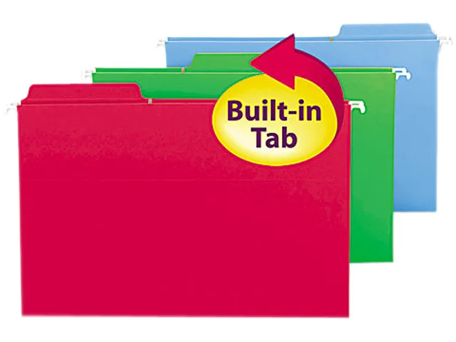 Smead Smead 64153 FasTab Hanging File Folders Legal Assorted 18/Box 11 pt — product photo