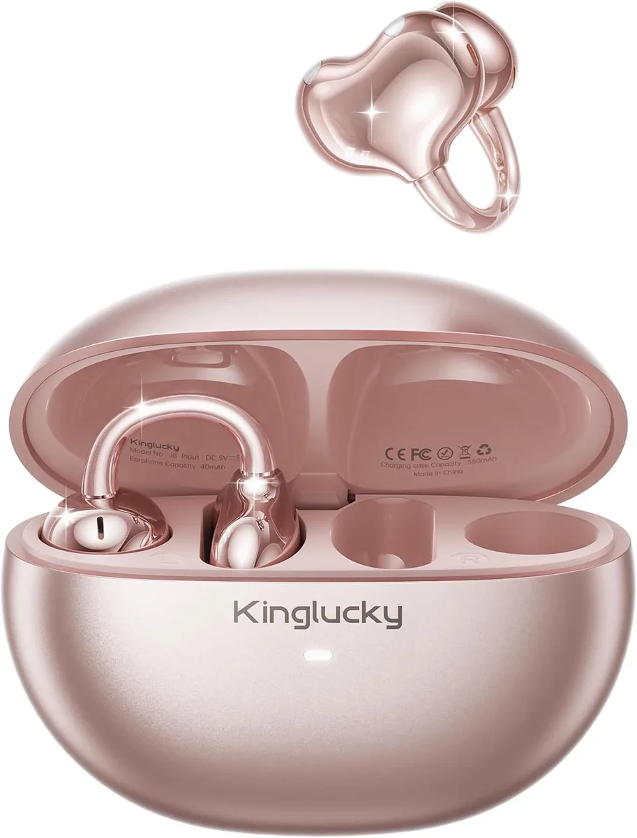 MAONO MAONO Clip-On Earbuds Bluetooth 6.0 40H Rose Gold — product photo