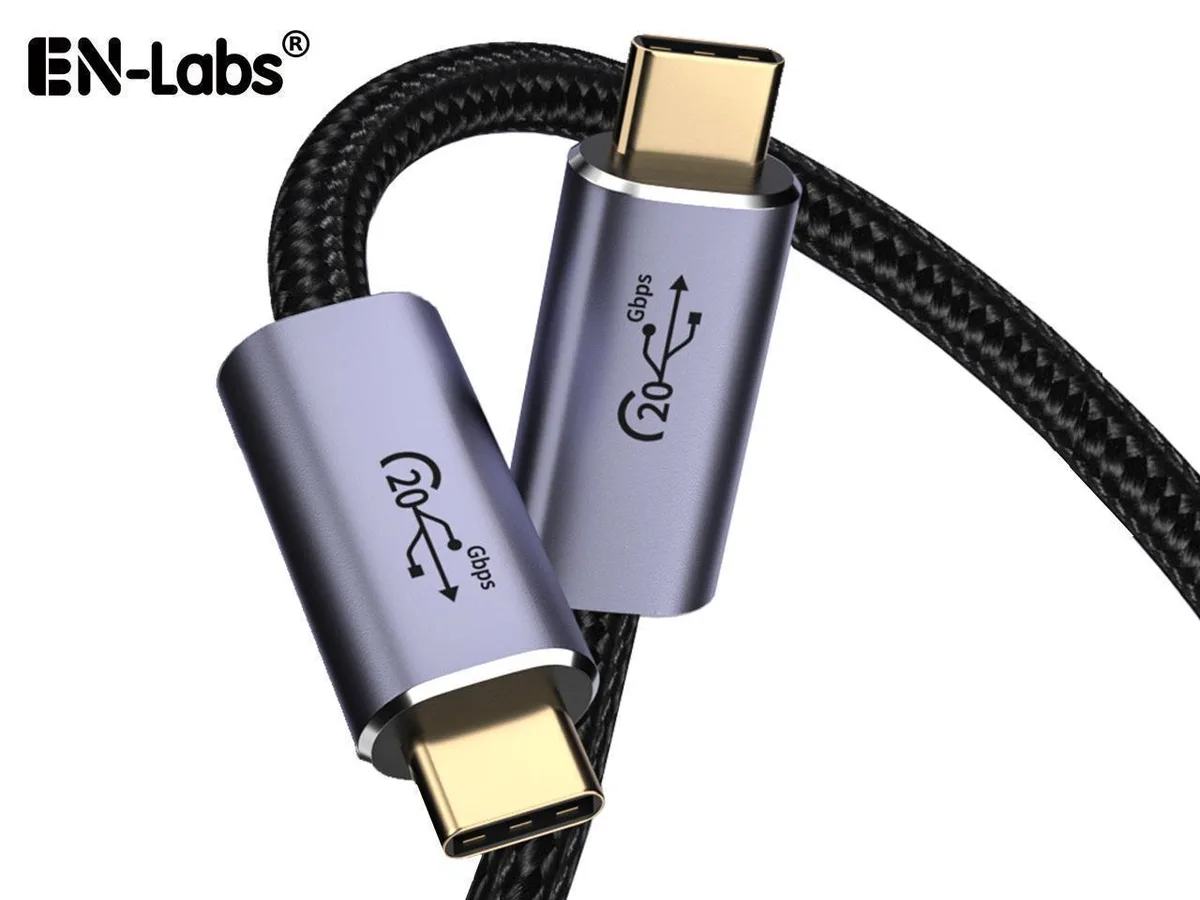 EN-Labs EN-Labs USB C to USB C 3.2 Cable 20Gbps PD100W 8K@60Hz E-Marker 6.6FT — product photo
