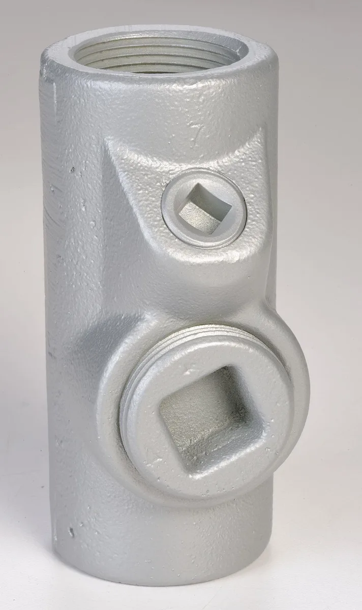 Silver iron sealing conduit fitting with threaded ends