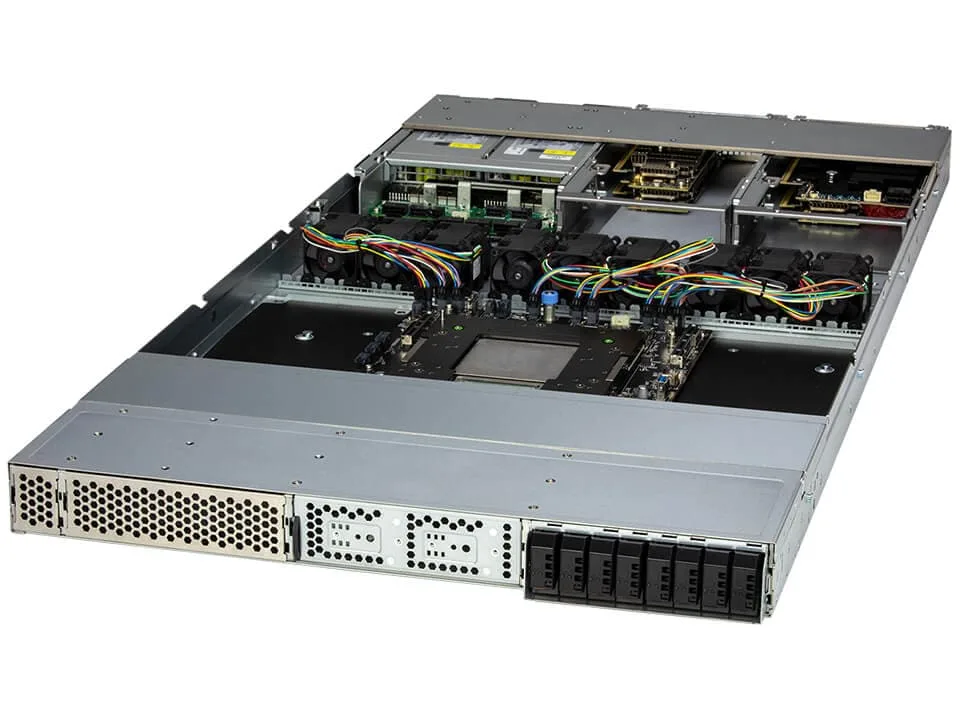 Supermicro Supermicro ARS-111GL-NHR-OTO-38 1U rack server GH200 72-core 480GB LPDDR5X 3.84TB + 960GB storage 2x10G 2x25G — product photo