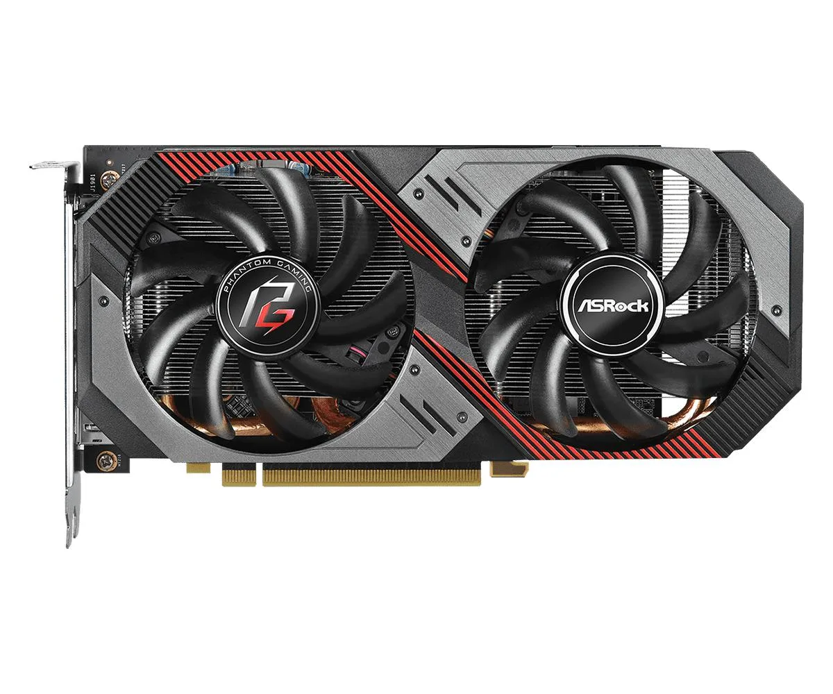 ASRock ASRock Radeon RX 5600 XT Phantom Gaming D2 6G OC graphics card — product photo