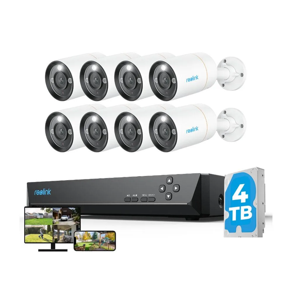 Reolink Reolink 12MP PoE Security System 16CH NVR 12TB HDD 8 Cameras — product photo