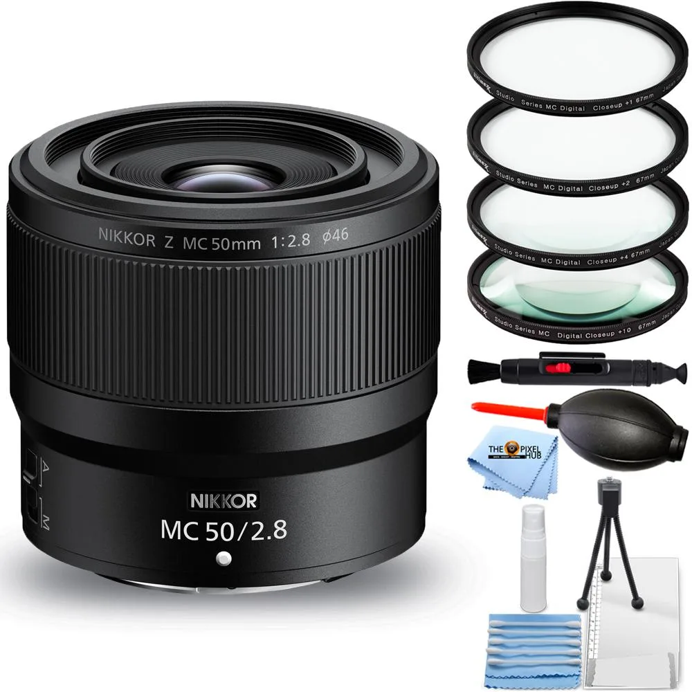 Nikon Global Nikon NIKKOR Z MC 50mm f/2.8 Macro Lens 20103 6PC Accessory Bundle camera lens — product photo